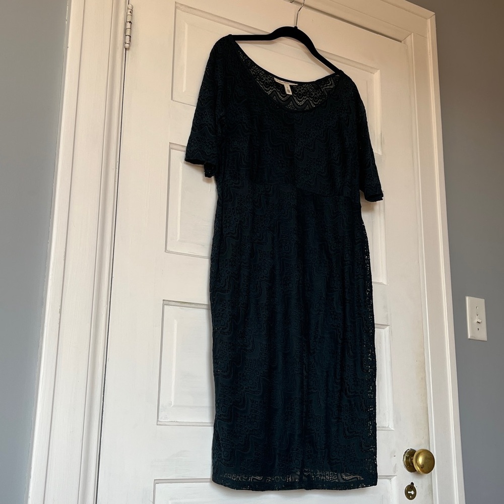 Jessica Simpson Maternity dark teal/navy Lace Dress
